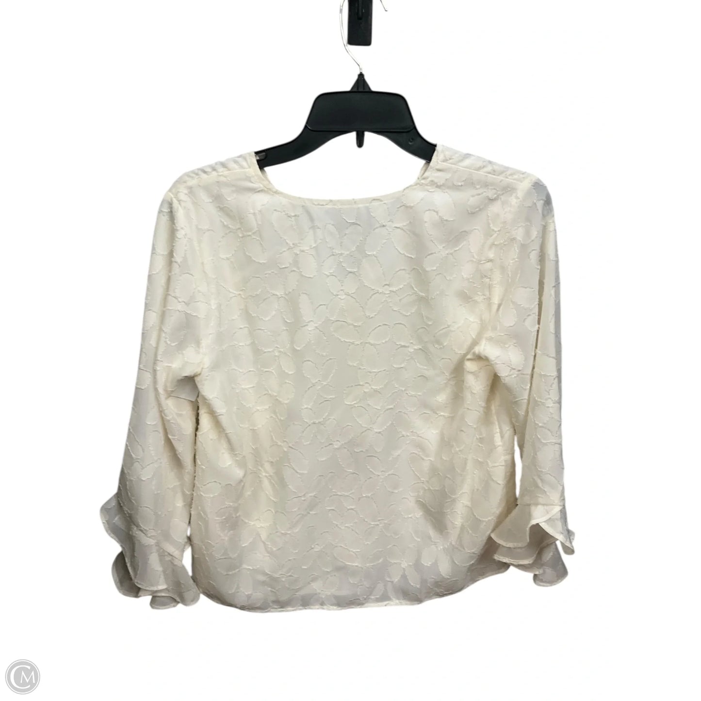 Top 3/4 Sleeve By Loft In White, Size: Xs