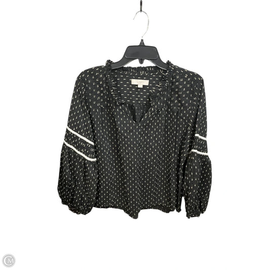 Top Long Sleeve By Loft In Black, Size: L