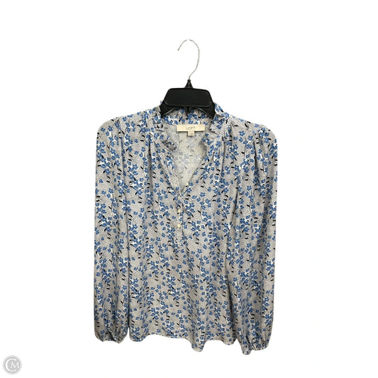 Top Long Sleeve By Loft In Blue, Size: S
