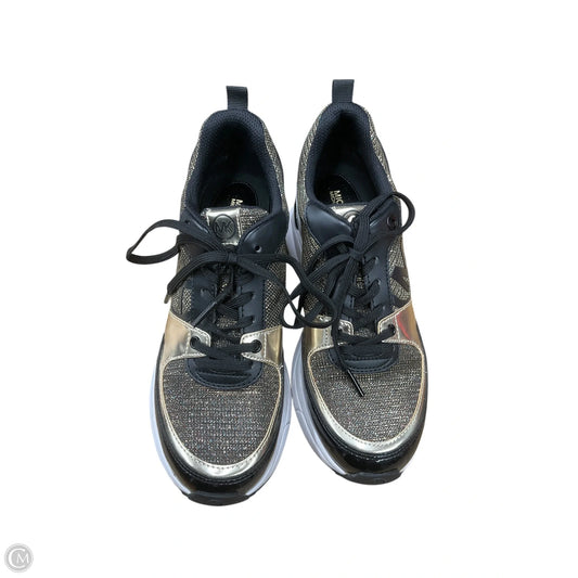 Shoes Designer By Michael Kors In Black & Gold, Size: 8.5