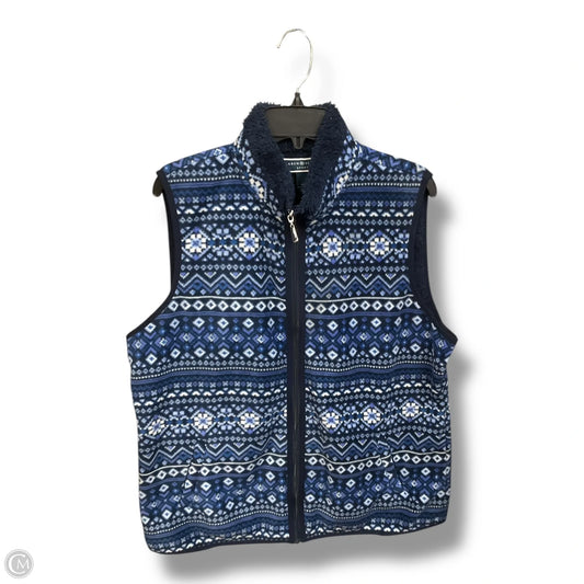 Vest Faux Fur & Sherpa By Karen Scott In Blue, Size: Xl