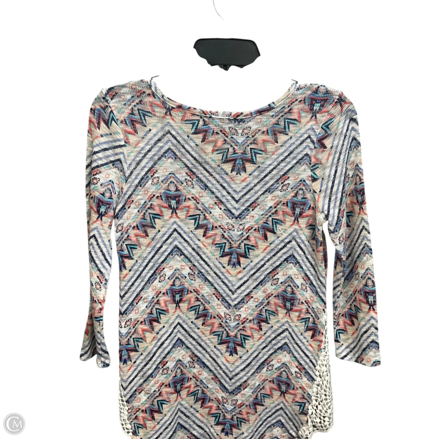 Top Long Sleeve By Almost Famous In Multi-colored, Size: S