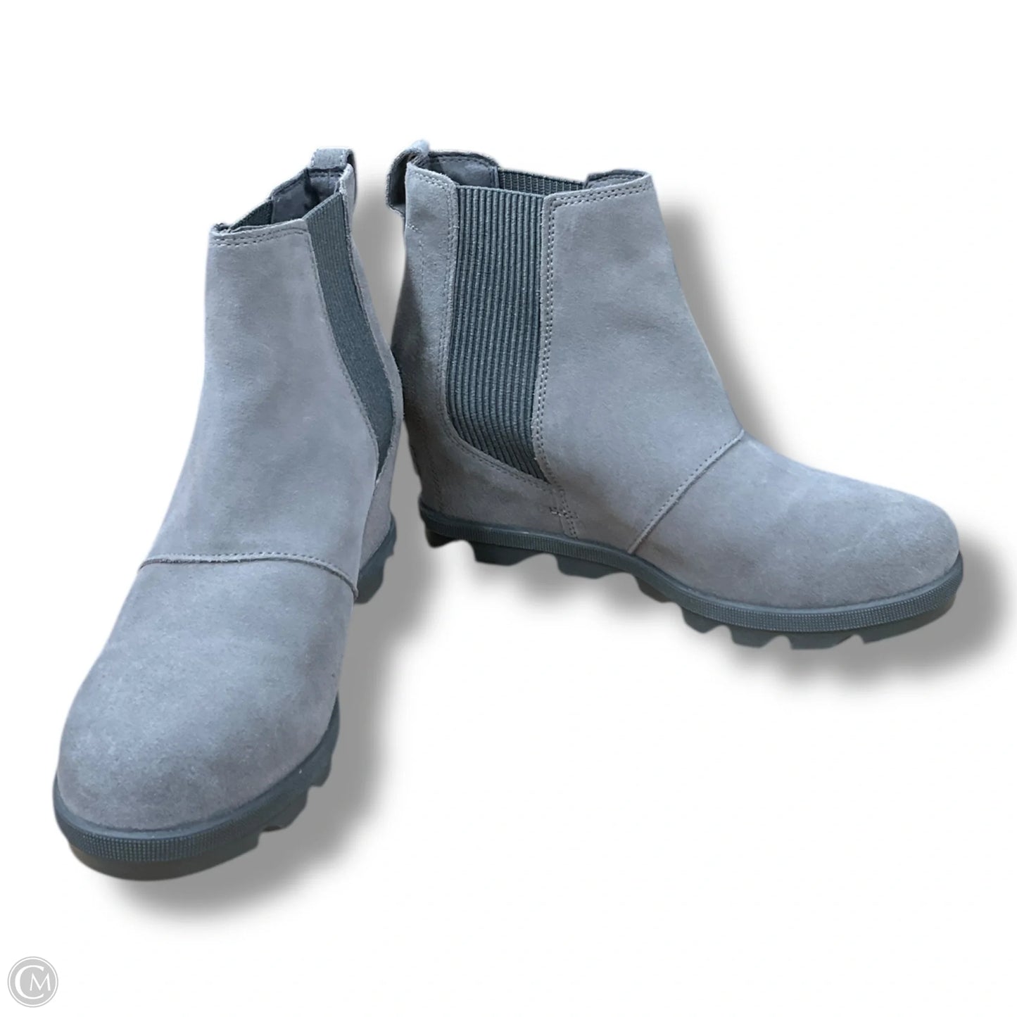 Boots Ankle Heels By Sorel In Grey, Size: 8.5