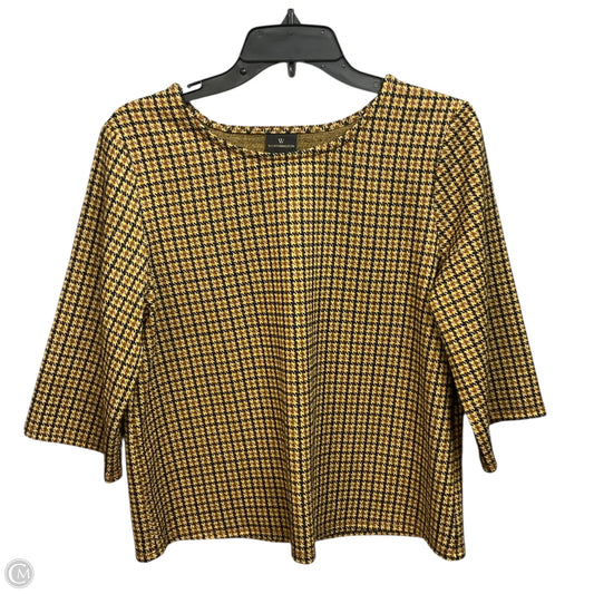 Top 3/4 Sleeve By Worthington In Yellow, Size: M