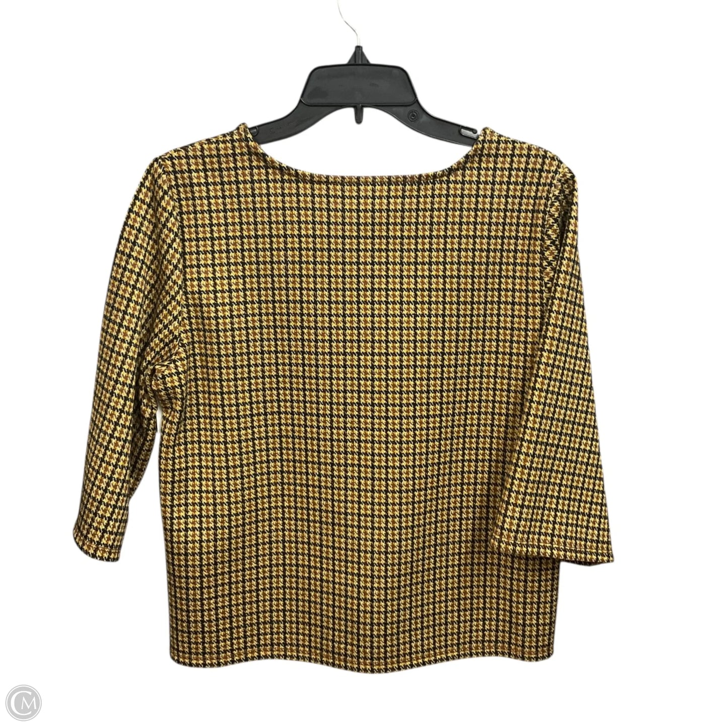 Top 3/4 Sleeve By Worthington In Yellow, Size: M