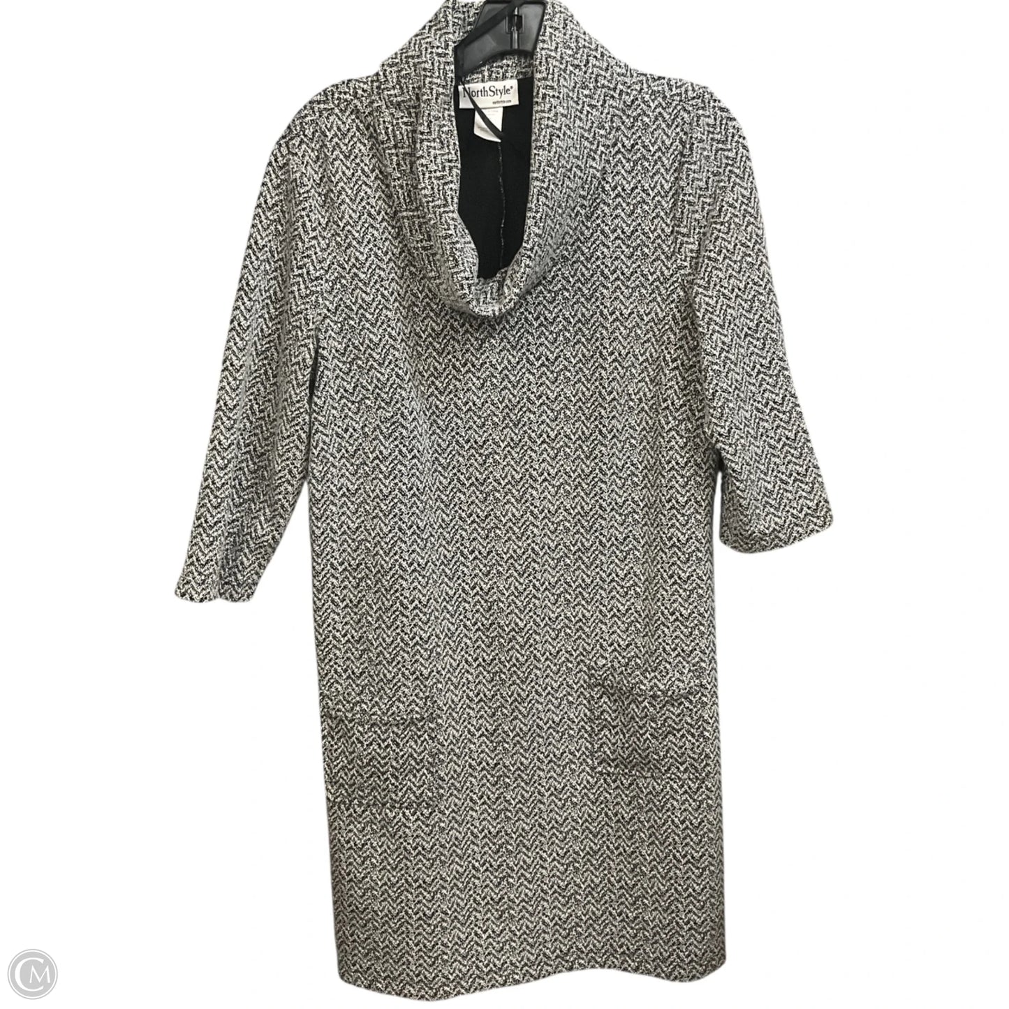 Dress Casual Midi By Northstyle In Black & White, Size: L