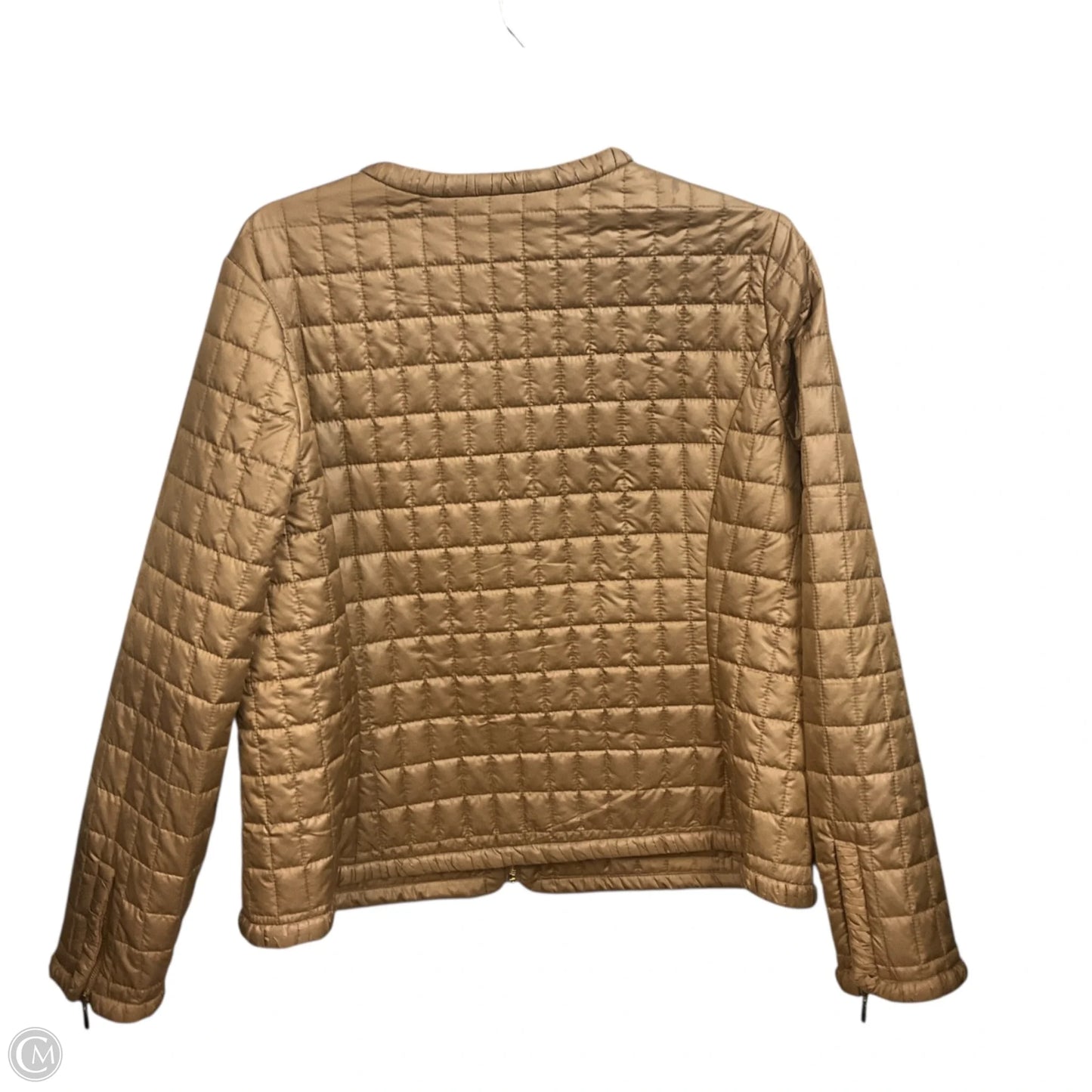 Jacket Puffer & Quilted By Chicos In Tan, Size: L