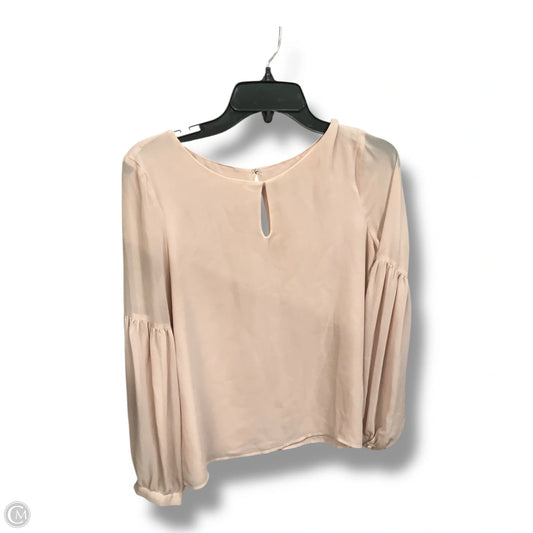 Blouse Long Sleeve By Express In Pink, Size: S