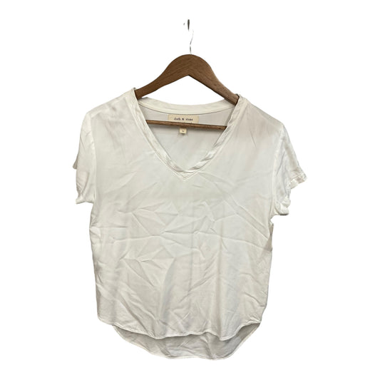 Top Short Sleeve By Cloth & Stone In White, Size: S