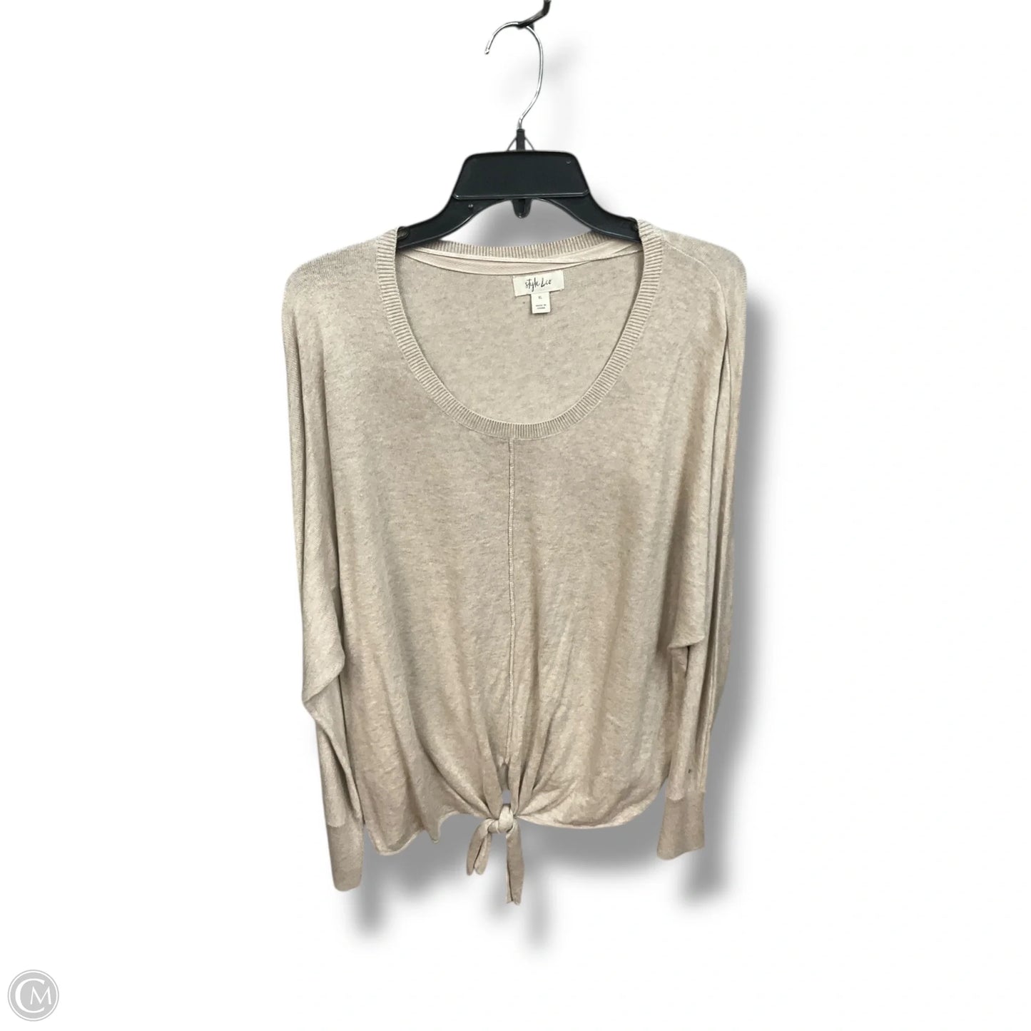 Top Long Sleeve By Style And Company In Tan, Size: Xl