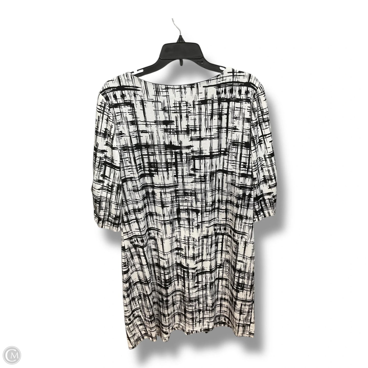 Dress Casual Midi By Perceptions In Black & White, Size: Xxl