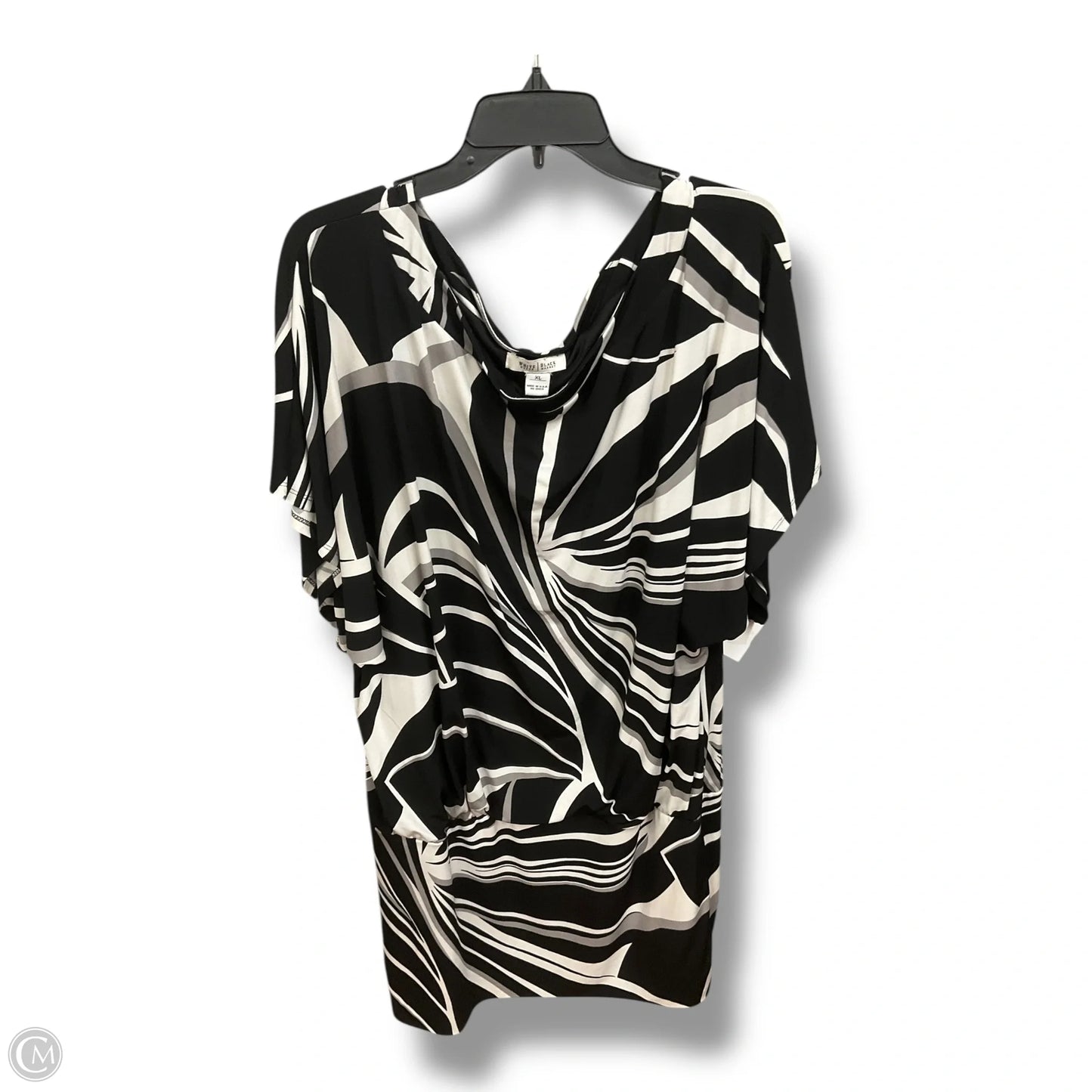 Dress Casual Midi By White House Black Market In Black & White, Size: Xl