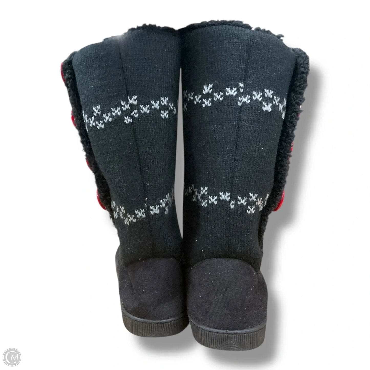 Boots Mid-calf Flats By Clothes Mentor In Black, Size: 7