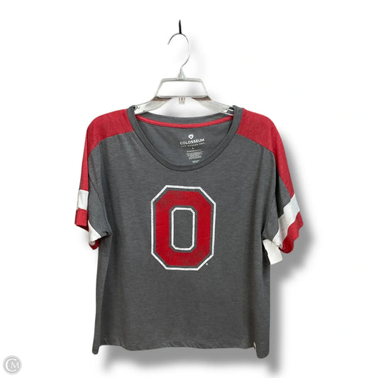 Top Short Sleeve By Colosseum In Grey, Size: L