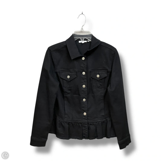 Jacket Denim By Chicos In Black, Size: M