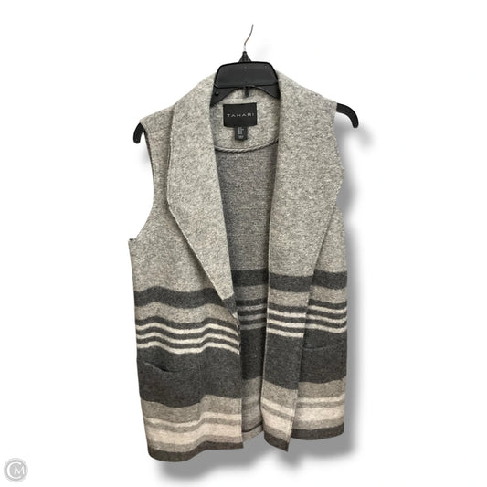 Vest Sweater By Tahari In Grey, Size: M