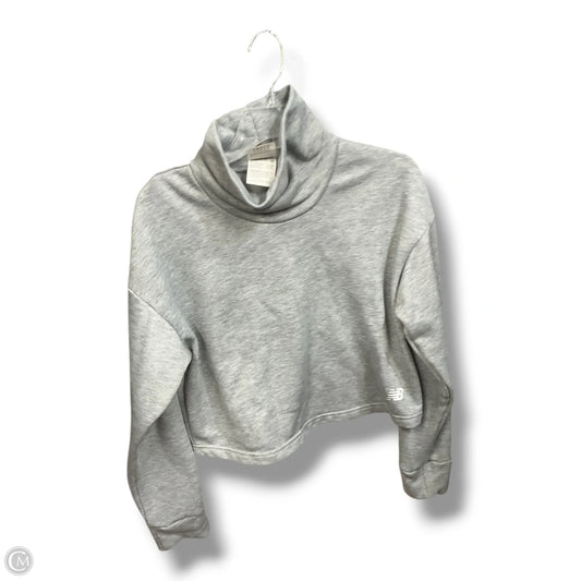 Athletic Sweatshirt Collar By New Balance In Grey, Size: L