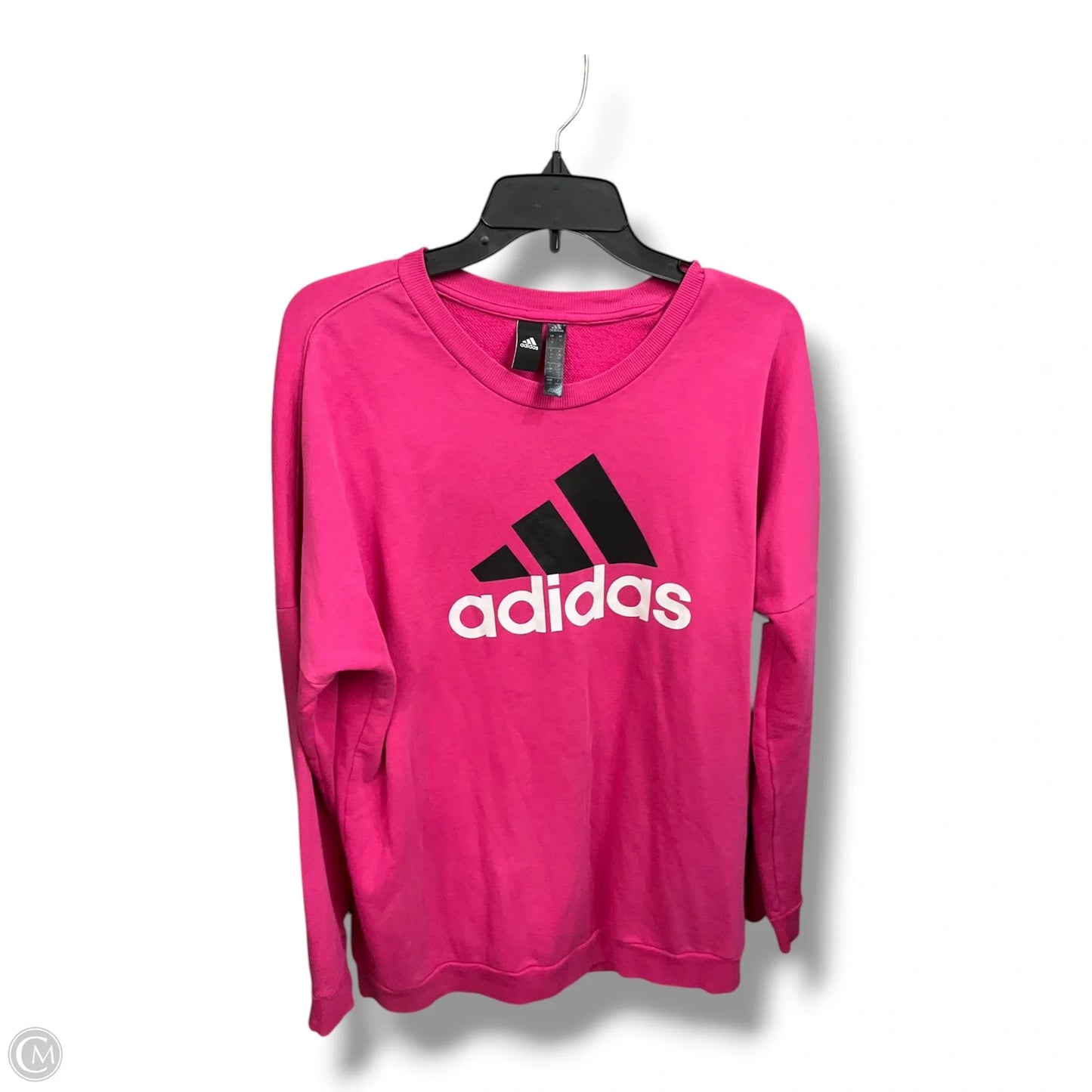 Sweatshirt Collar By Adidas In Pink, Size: L