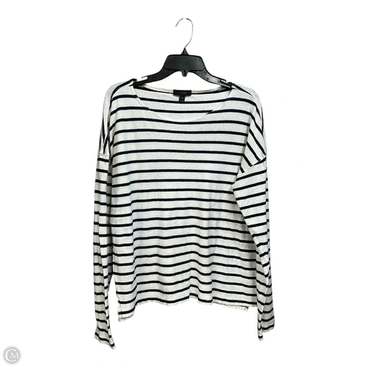 Top Long Sleeve By J. Crew In Striped Pattern, Size: M