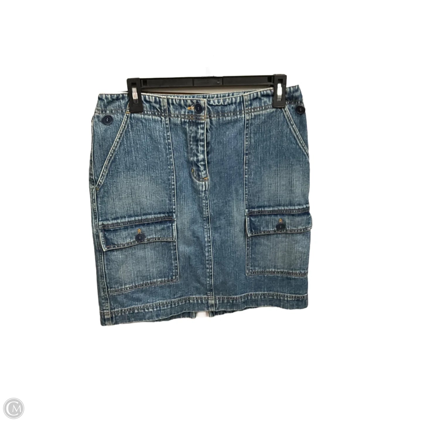 Skirt Midi By Jones New York In Blue Denim, Size: 6