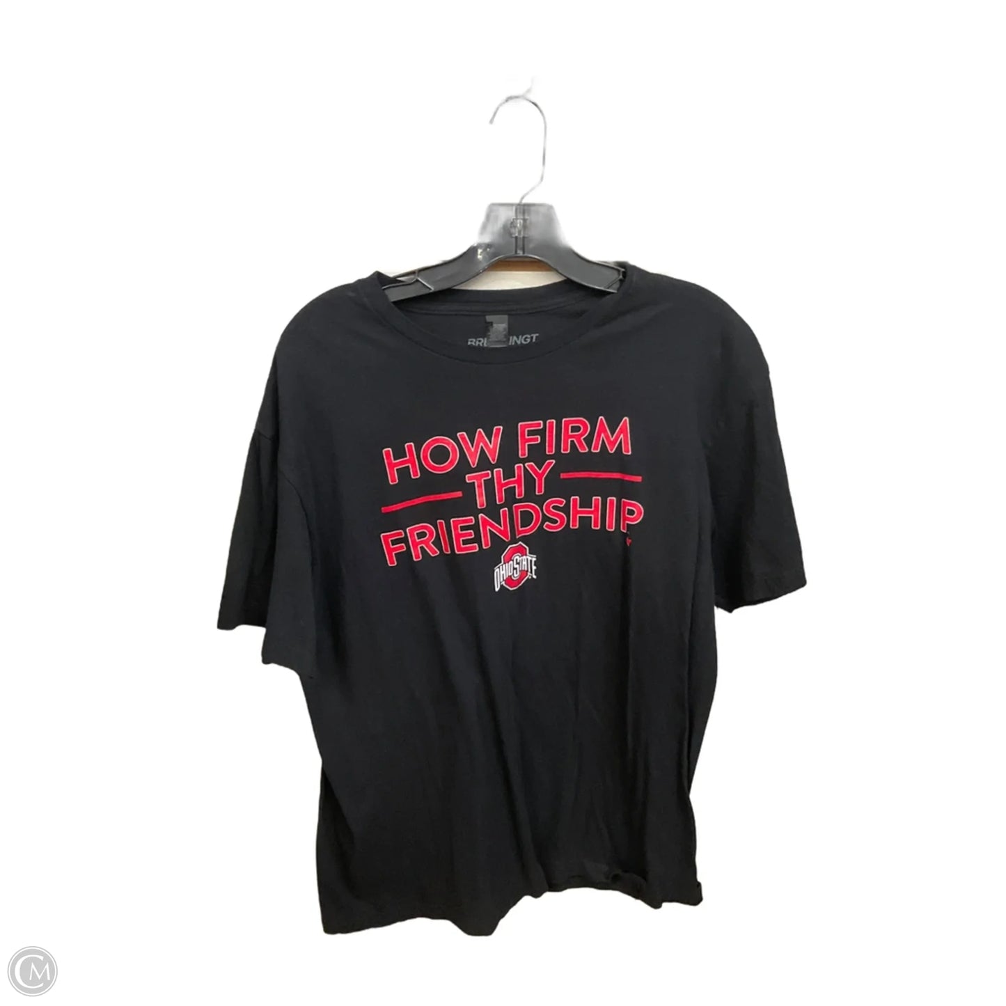 Top Short Sleeve By Clothes Mentor In Black, Size: L