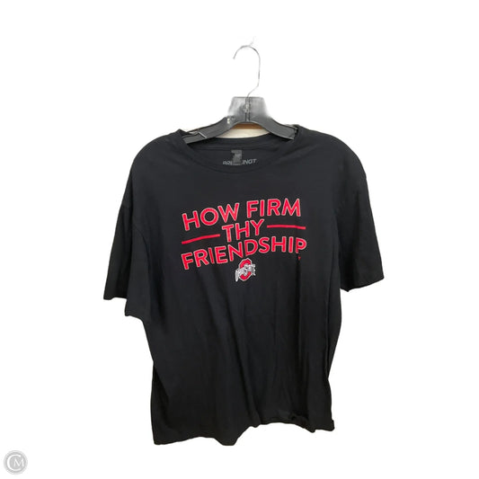 Top Short Sleeve By Clothes Mentor In Black, Size: L