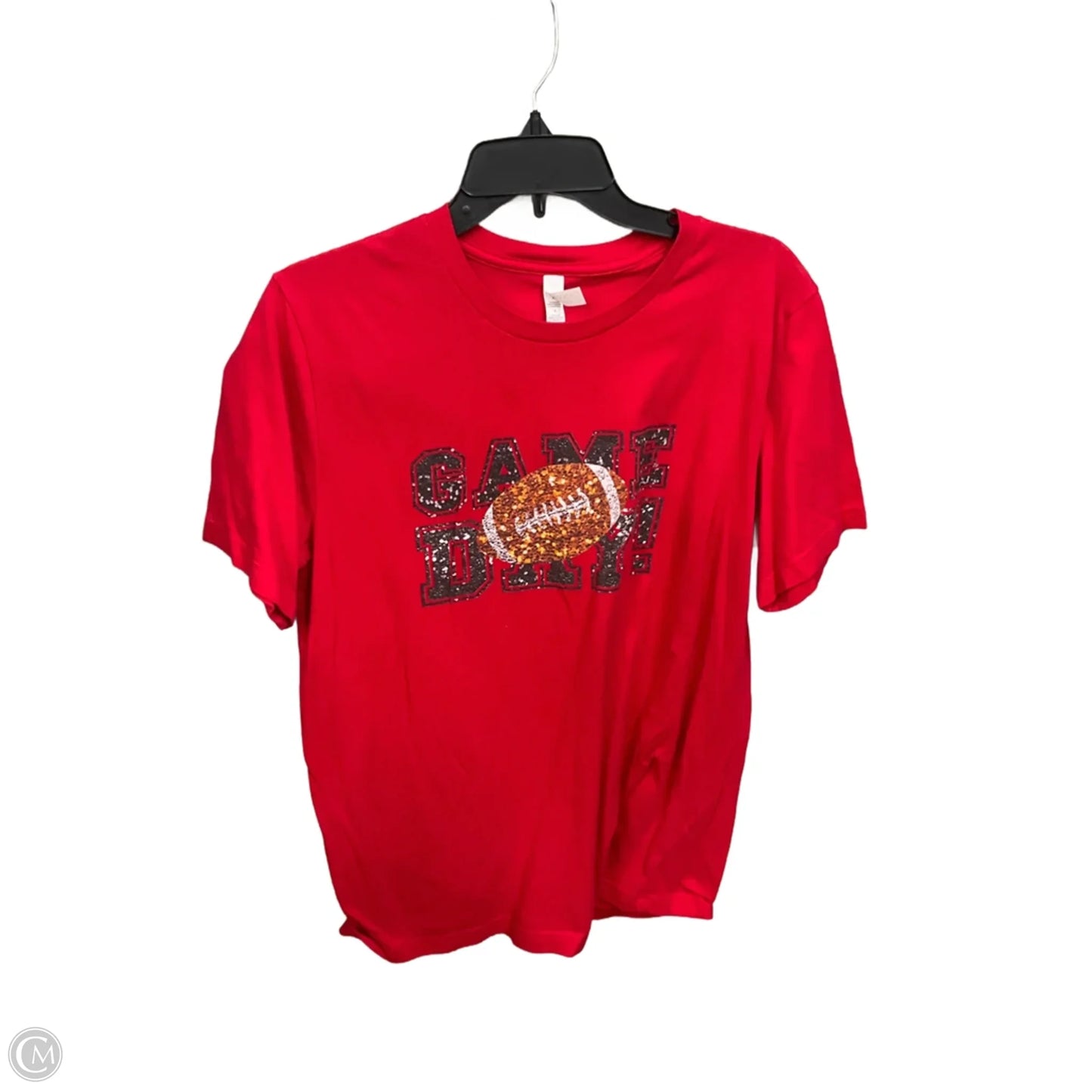 Top Short Sleeve By Canvas In Red, Size: L