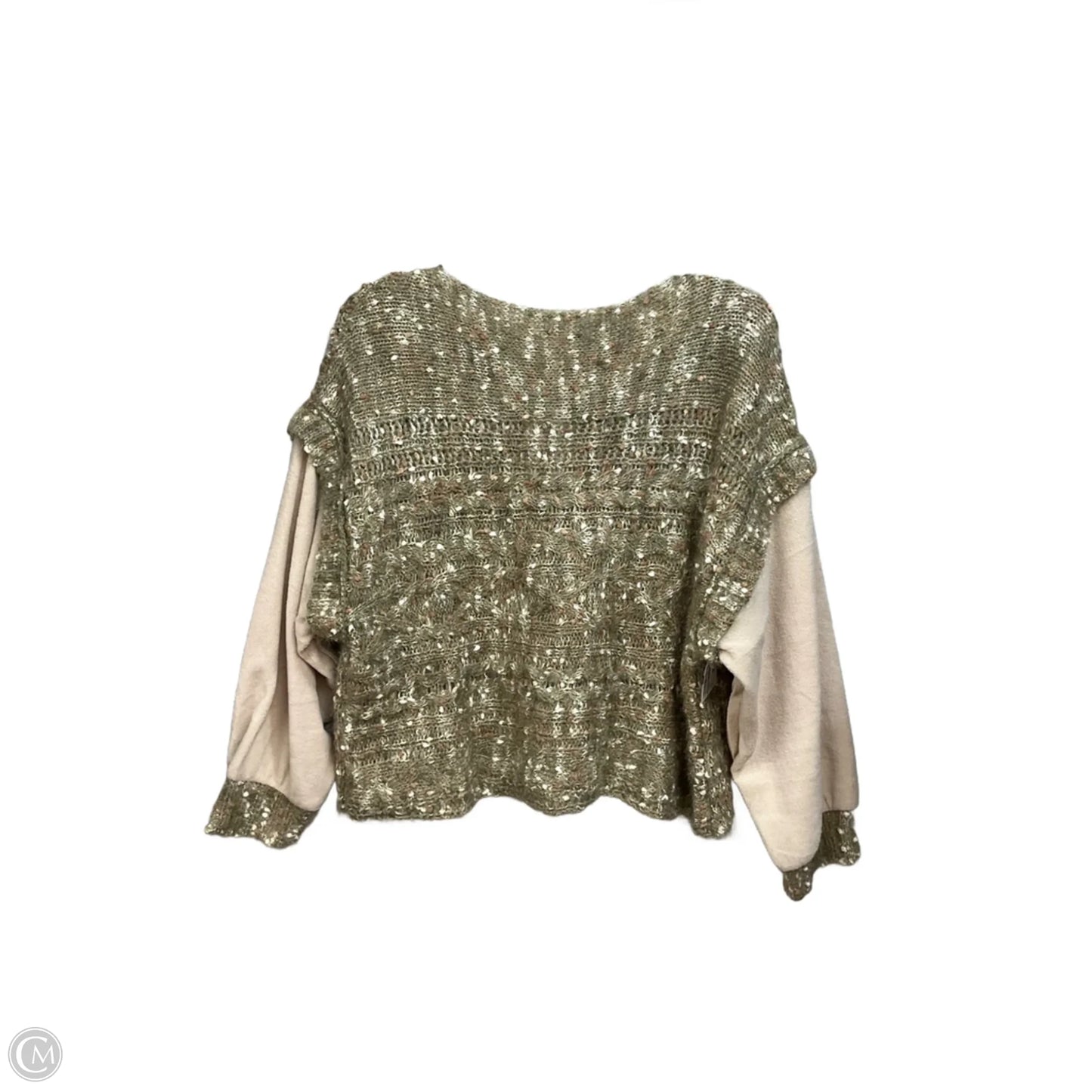 Sweater By Like Love In Cream & Green, Size: S