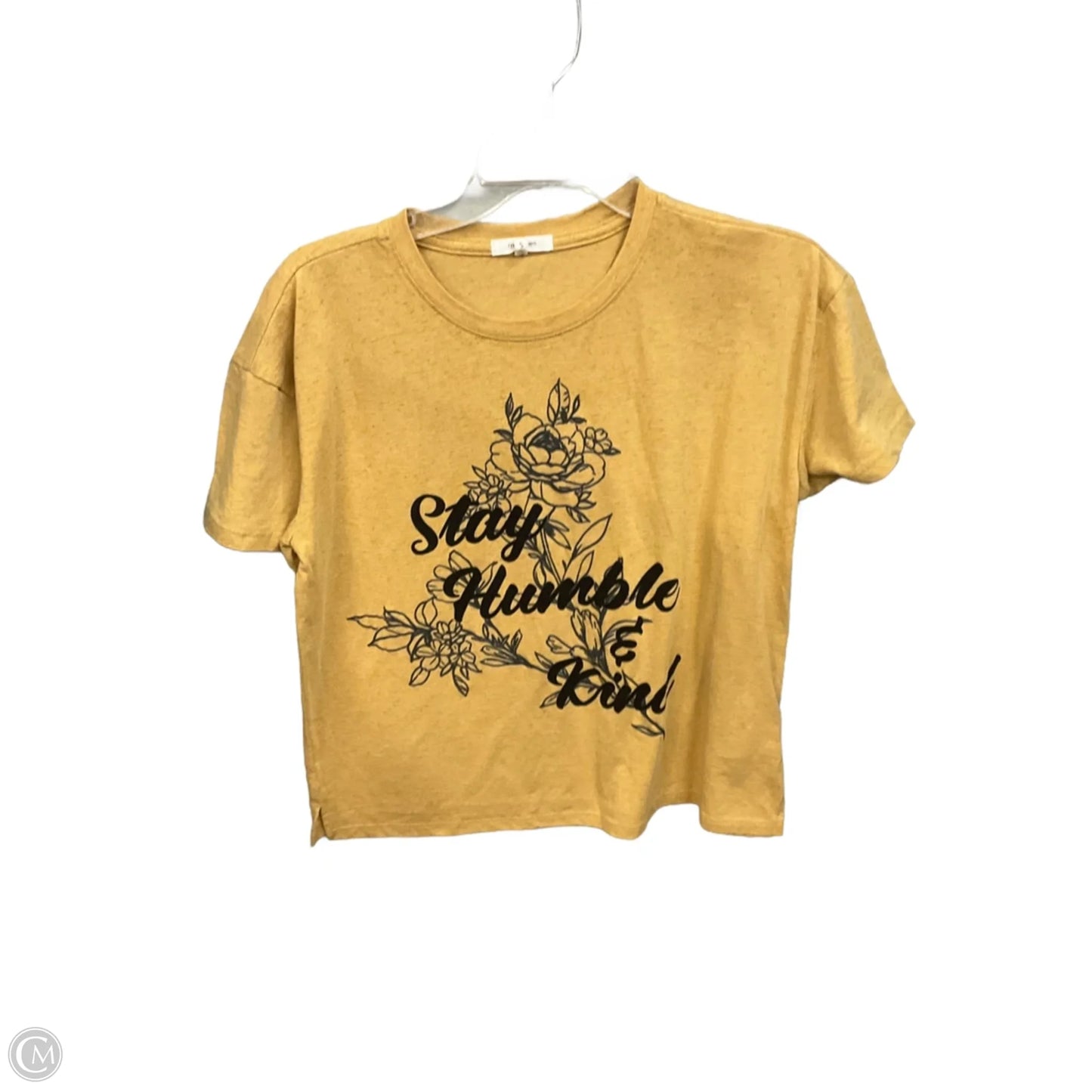 Top Short Sleeve By Maurices In Yellow, Size: S