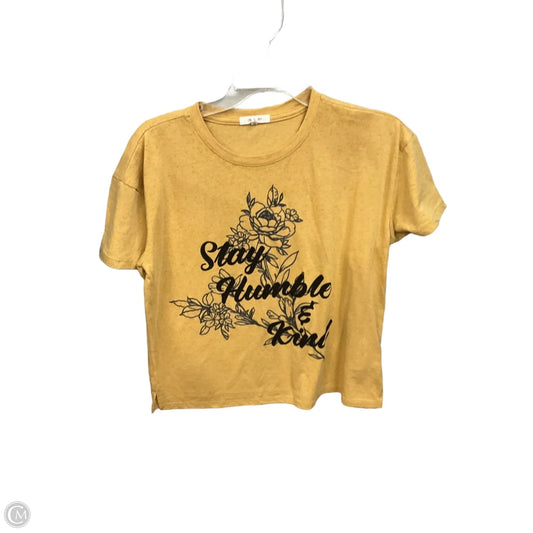 Top Short Sleeve By Maurices In Yellow, Size: S