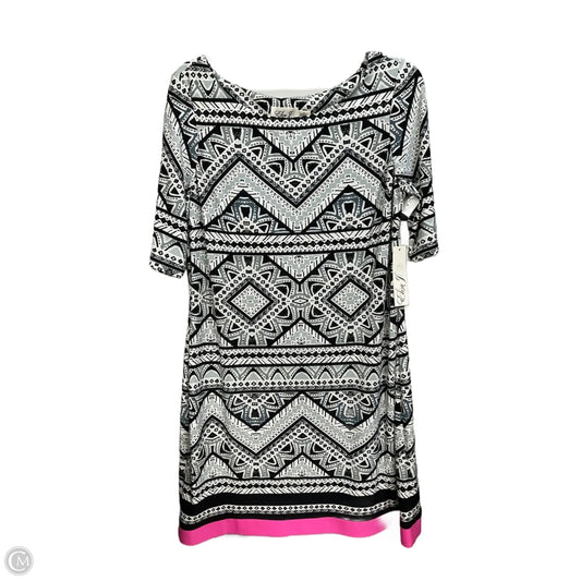 Dress Casual Midi By Eliza J In Black & White, Size: L