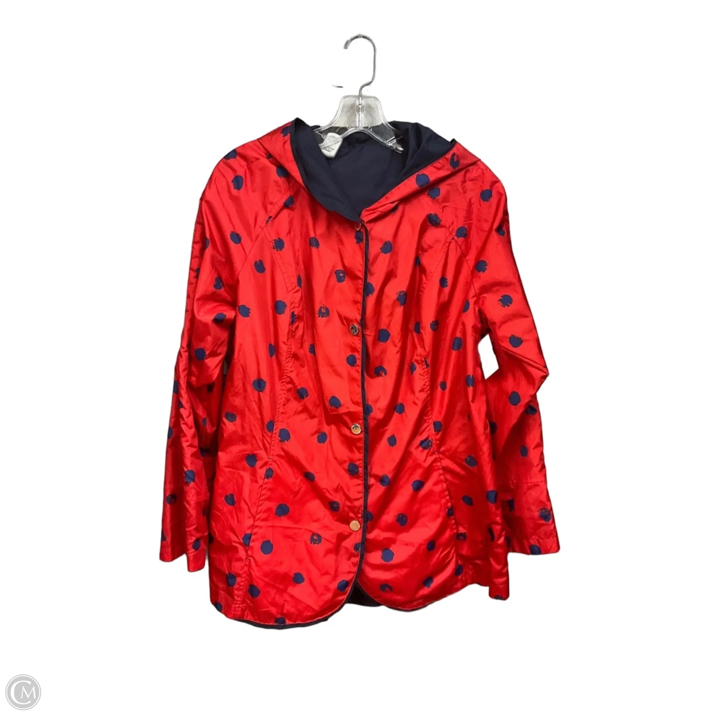Coat Raincoat By Details In Red, Size: S