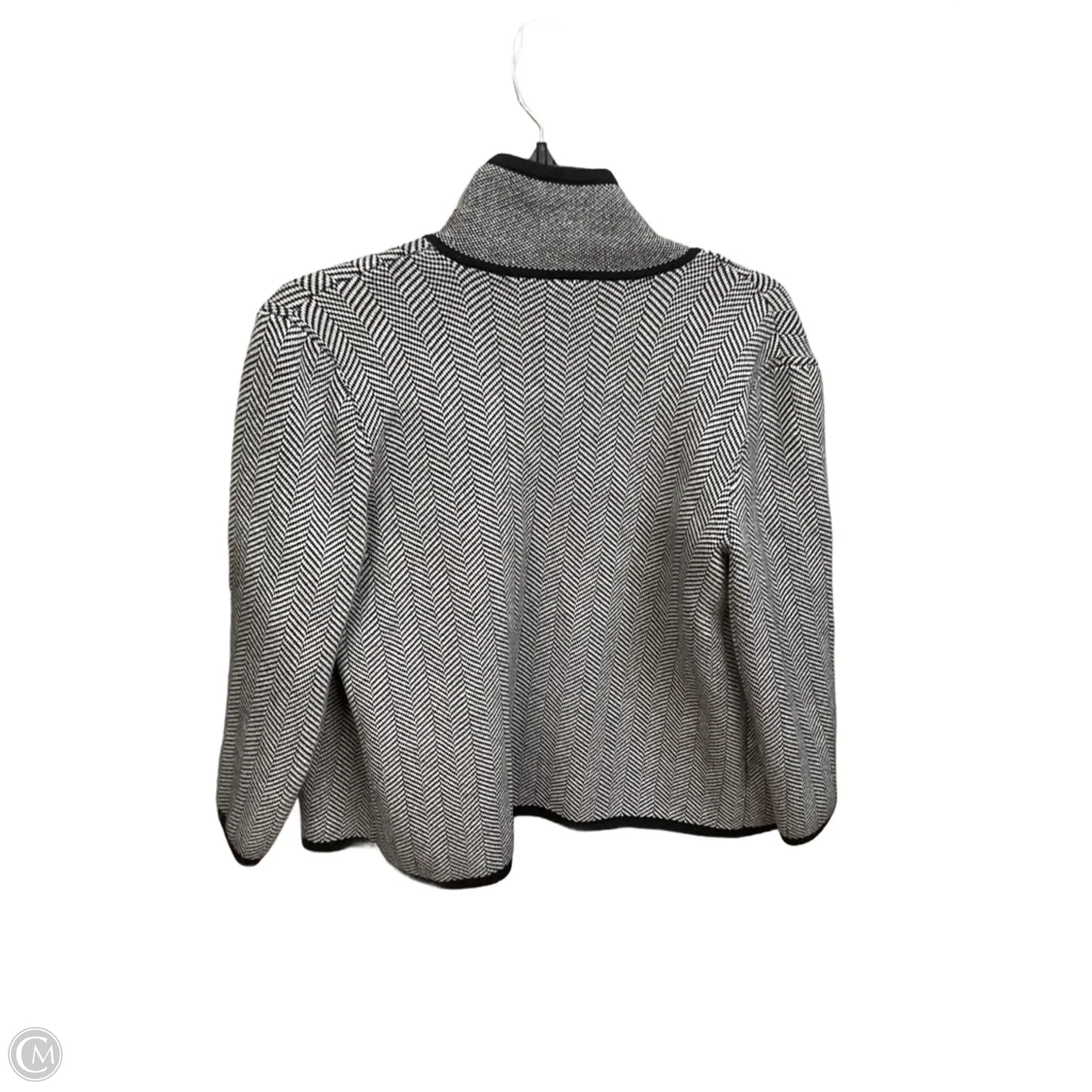 Cardigan By Ann Taylor In Black & White, Size: Lp