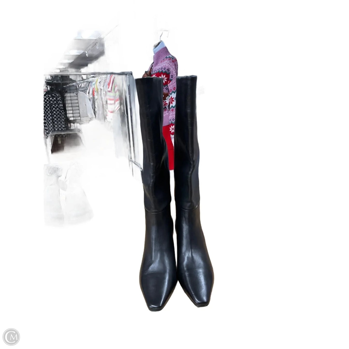 Boots Mid-calf Heels By Steve Madden In Black, Size: 8.5