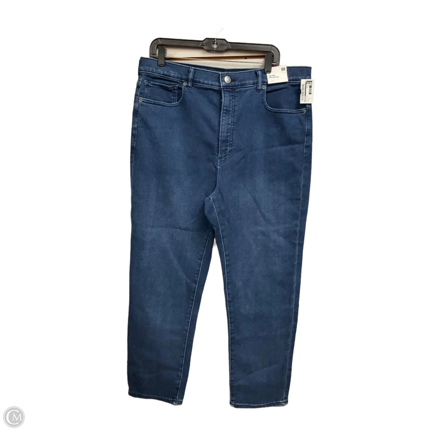 Jeans Boot Cut By Express In Blue Denim, Size: 16