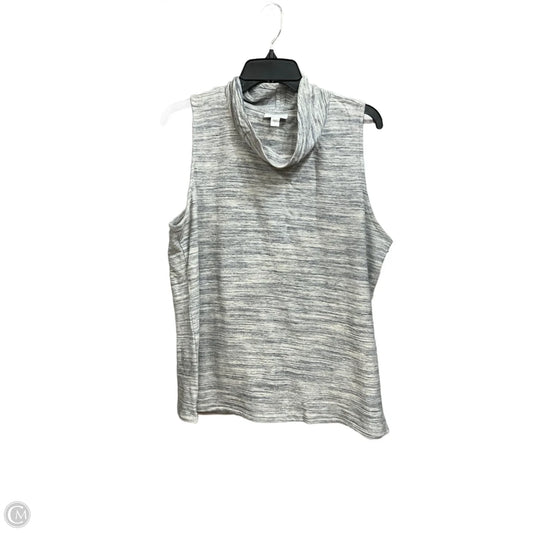 Top Sleeveless Basic By Pure Jill In Blue & White, Size: L