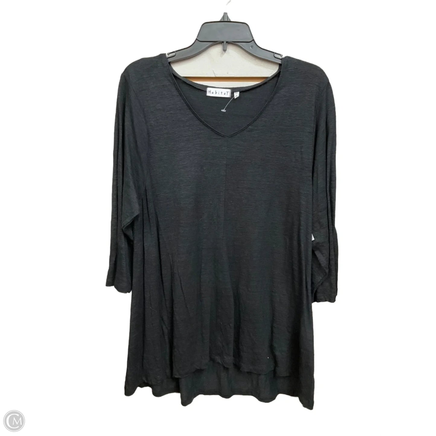 Tunic 3/4 Sleeve By Habitat In Black, Size: Xl