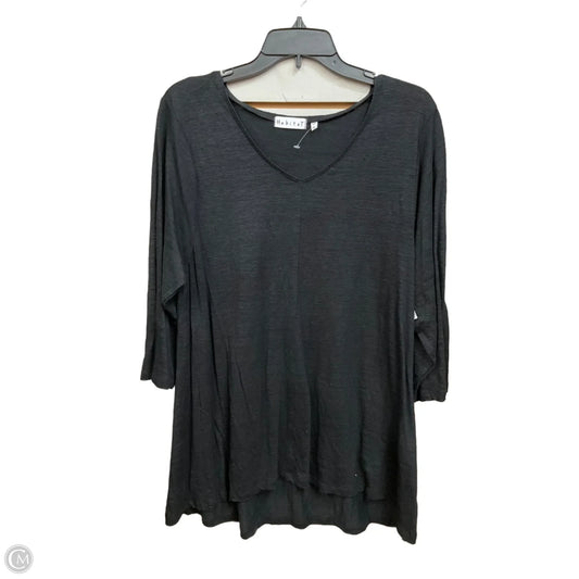 Tunic 3/4 Sleeve By Habitat In Black, Size: Xl