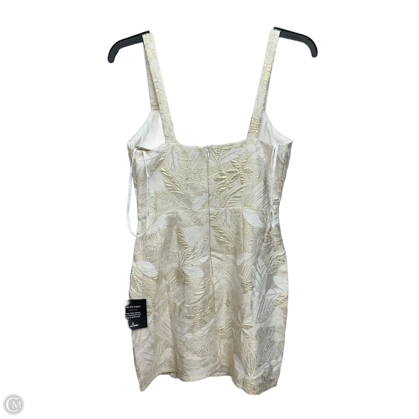 Dress Casual Short By Lulus In Gold & White, Size: S