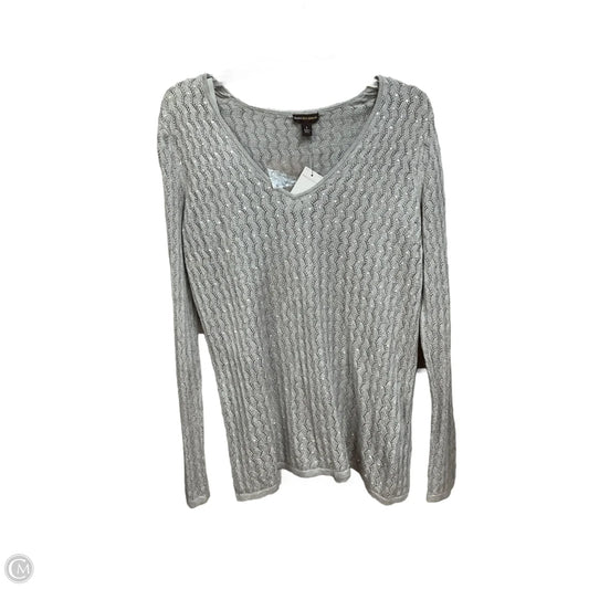 Top Long Sleeve By Dana Buchman In Grey, Size: L