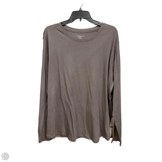 Top Long Sleeve Basic By West Bound In Brown, Size: 2x