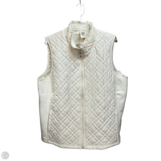 Vest Puffer & Quilted By Blair In White, Size: Xl