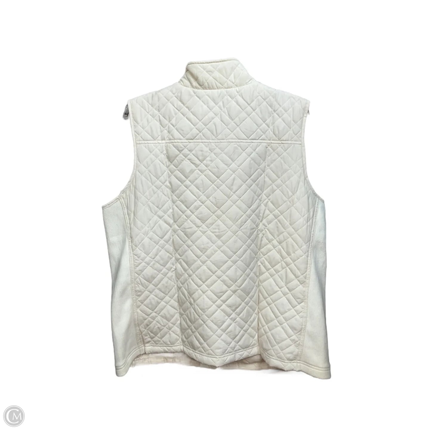 Vest Puffer & Quilted By Blair In White, Size: Xl