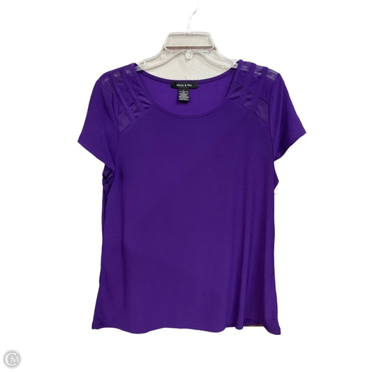 Top Short Sleeve By Clothes Mentor In Purple, Size: L