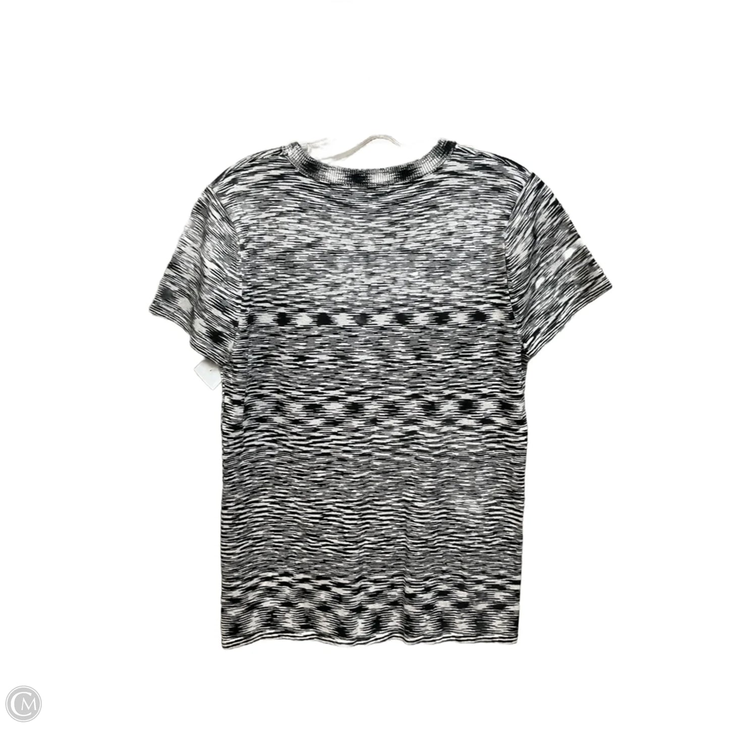 Top Short Sleeve Basic By Premise Studio In Black & White, Size: L