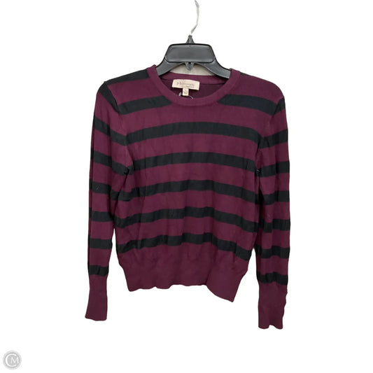 Top Long Sleeve By Philosophy In Maroon, Size: L