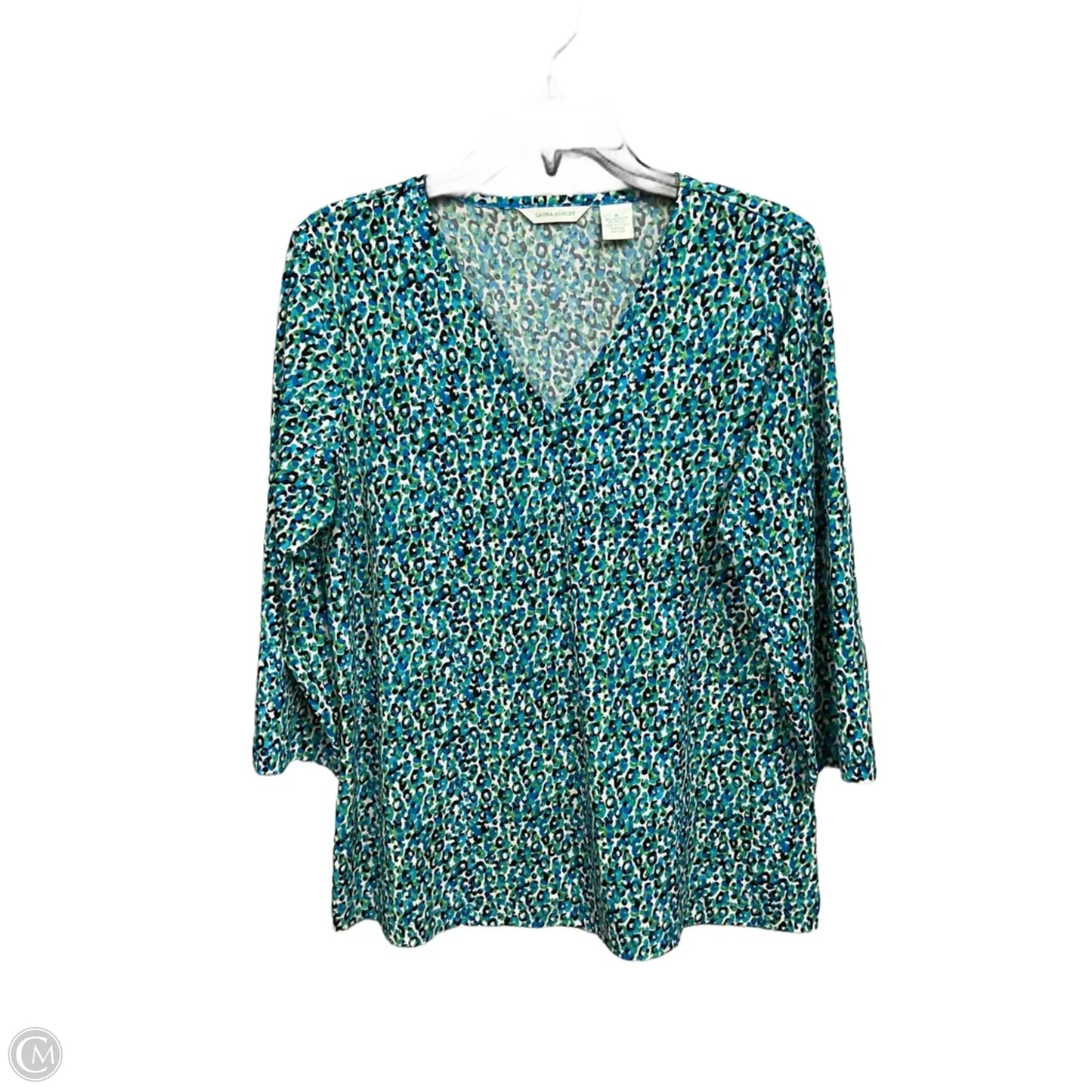 Top 3/4 Sleeve By Laura Ashley In Animal Print, Size: M