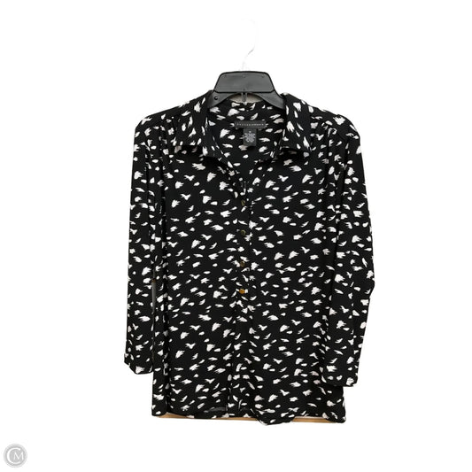 Top 3/4 Sleeve By Grace Elements In Black & White, Size: M
