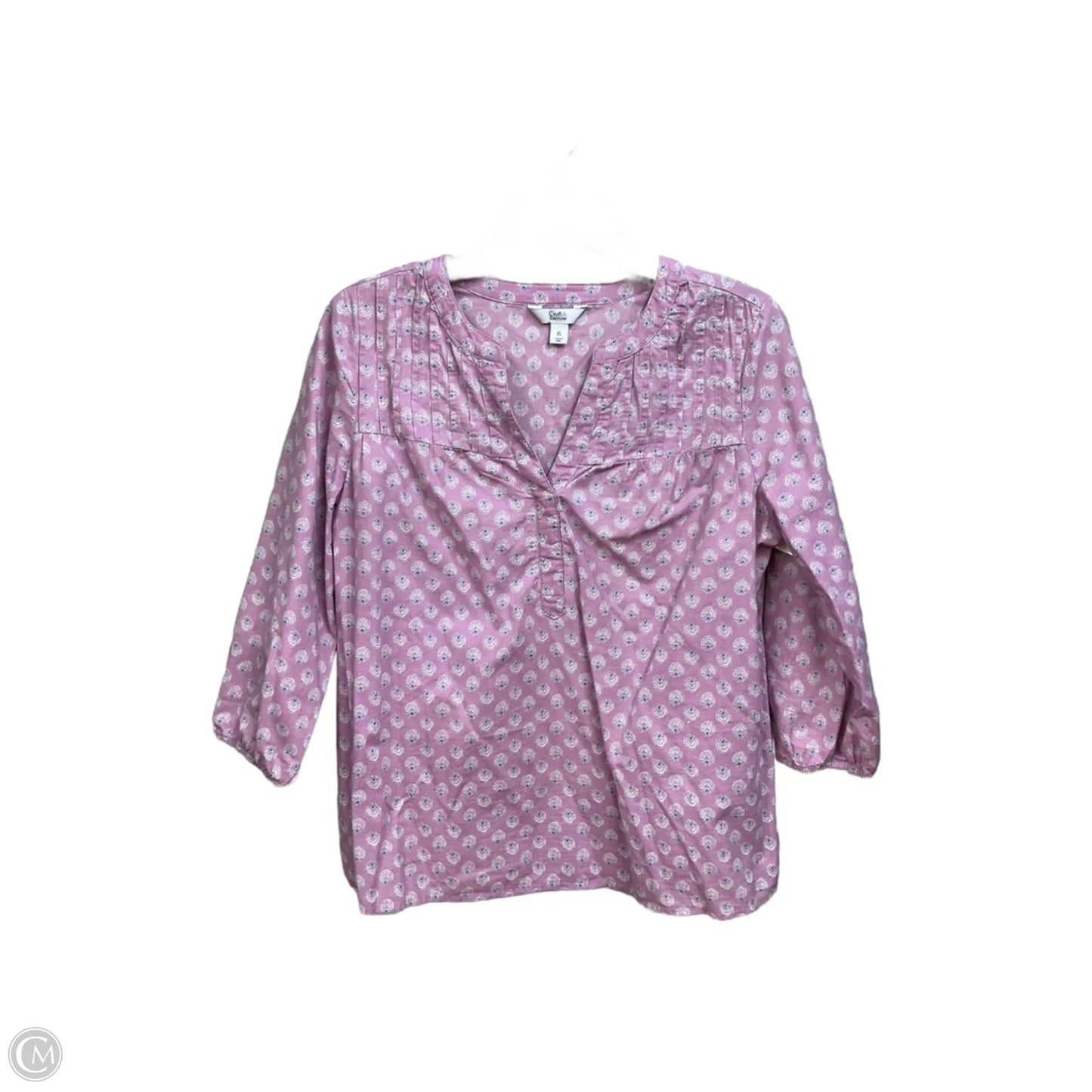 Top 3/4 Sleeve By Croft And Barrow In Purple, Size: Xs