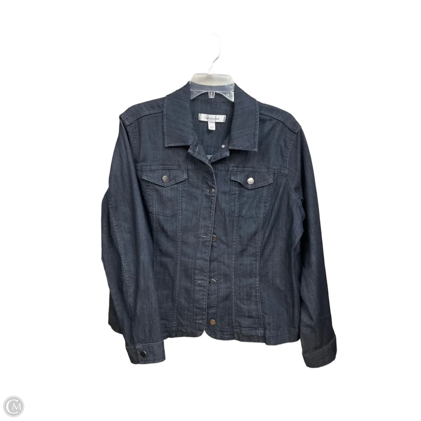 Jacket Denim By Croft And Barrow In Blue Denim, Size: L